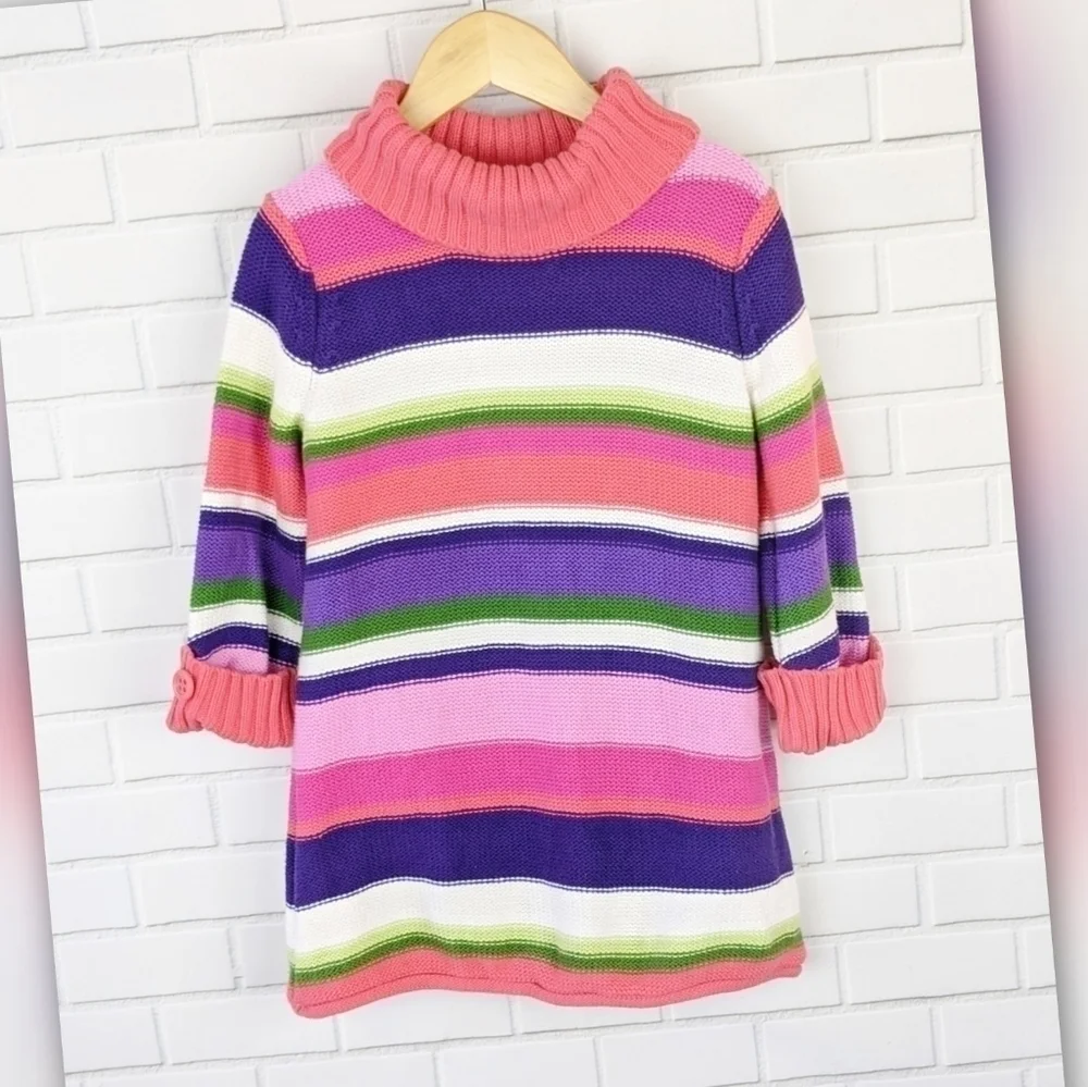 Gymboree Colorful Striped Sweater Tunic Dress Kids Girls‎ Small 5-6